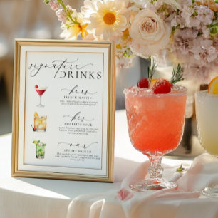 Ellesmere Modern Minimal Signature Drinks Sign