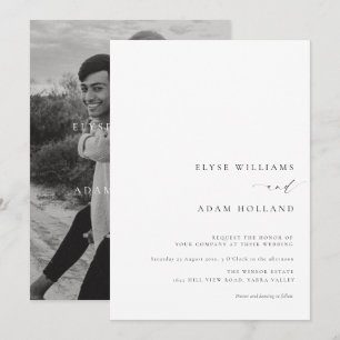 Ellesmere Modern Minimalist Wedding Invitation