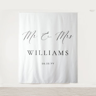 Ellesmere Mr and Mrs Wedding Backdrop Tapestry