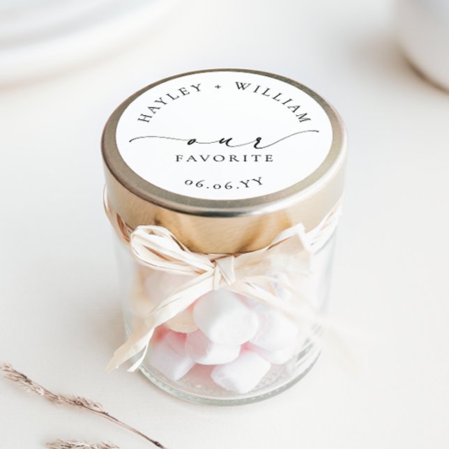 Ellesmere Our Favourite Classic Round Sticker (Ellesmere Our Favorite Wedding Favors Sticker)