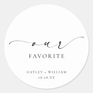 Ellesmere Our Favourite Favour Classic Round Stick Classic Round Sticker