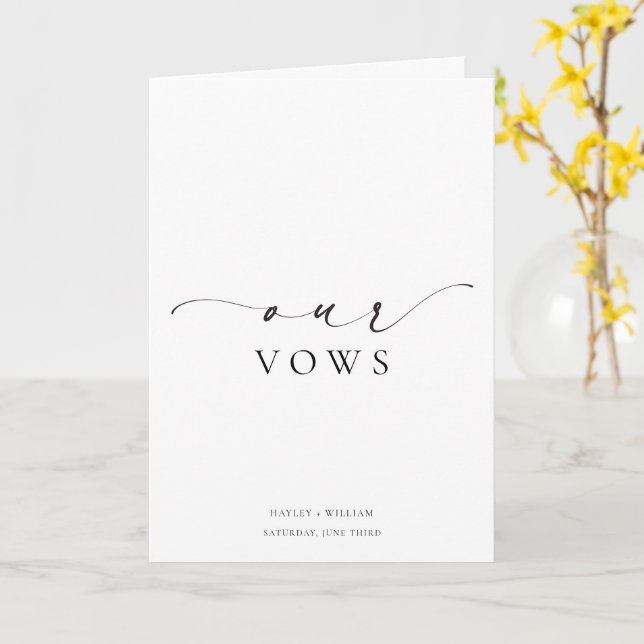 Ellesmere Our Vows Wedding Card (Yellow Flower)