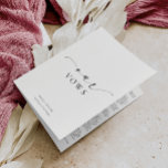 Ellesmere Our Vows Wedding Card<br><div class="desc">The Ellesmere wedding vow card features a modern minimalist design on a white background for a clean and simple look. The script heading is an image that cannot be edited. All of the other text is fully editable. For more advanced customisation of this design, simply select the "Customise It" button...</div>