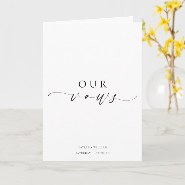 Ellesmere Our Vows Wedding Card (Yellow Flower)