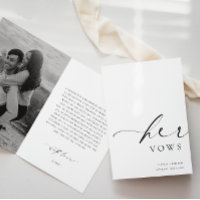 Ellesmere Photo Her Vows Wedding Card