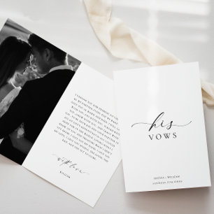 Ellesmere Photo His Vows Wedding Card