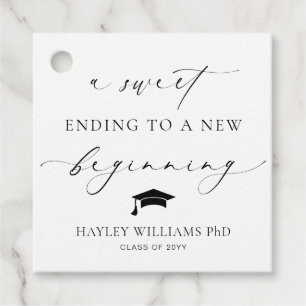 Ellesmere Sweet Ending New Beginning Graduation Favour Tags