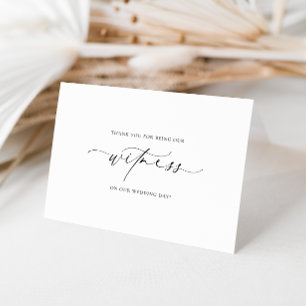 Ellesmere Thank You For Being Our Witness Wedding Card