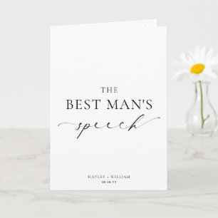 Ellesmere The Best Man's Wedding Speech Card