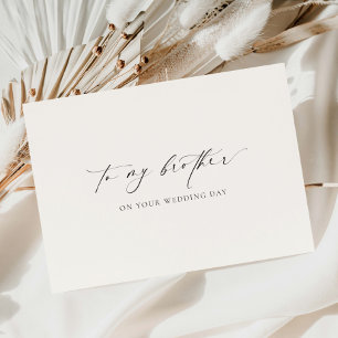 Ellesmere To My Brother On Your Wedding Day Card