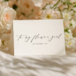 Ellesmere To My Flower Girl Wedding Day Card<br><div class="desc">The Ellesmere wedding day card features a modern minimalist design on a white background for a clean and simple look. The script heading is an image that cannot be edited. All of the other text is fully editable. For more advanced customisation of this design, simply select the "Customise It" button...</div>