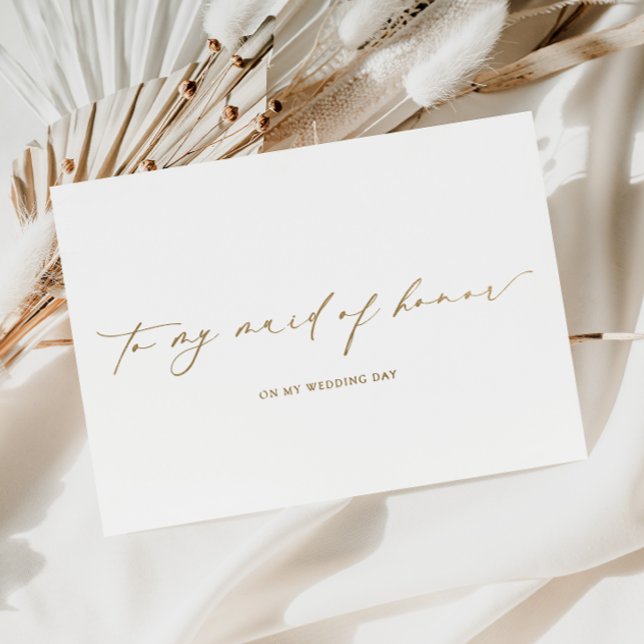 Ellesmere To My Maid Of Honour Wedding Day Foil Card (To My Maid Of Honor Wedding Day Ellesmere)