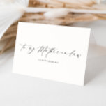 Ellesmere To My Mother-In-Laws Wedding Day Card<br><div class="desc">The Ellesmere wedding day card features a modern minimalist design on a white background for a clean and simple look. The script heading is an image that cannot be edited. All of the other text is fully editable. For more advanced customisation of this design, simply select the "Customise It" button...</div>