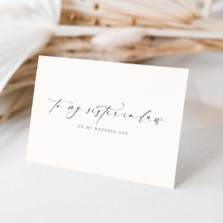 Ellesmere To My Sister-In-Law Wedding Day Card