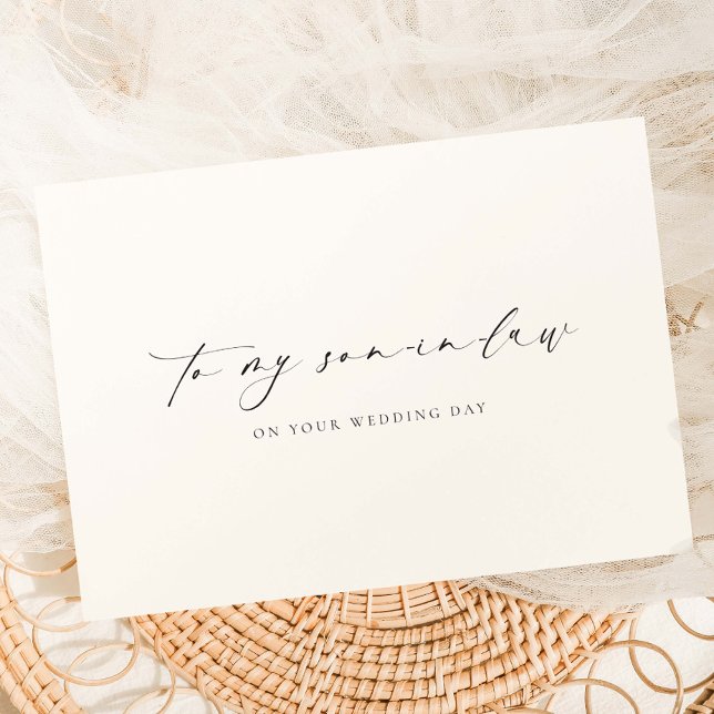 Ellesmere To My Son-In-Law Wedding Day Card (Creator Uploaded)