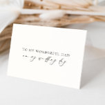 Ellesmere To My Wonderful Dad Wedding Day Card<br><div class="desc">The Ellesmere wedding day card features a modern minimalist design on a white background for a clean and simple look. The script heading is an image that cannot be edited. All of the other text is fully editable. For more advanced customisation of this design, simply select the "Customise It" button...</div>