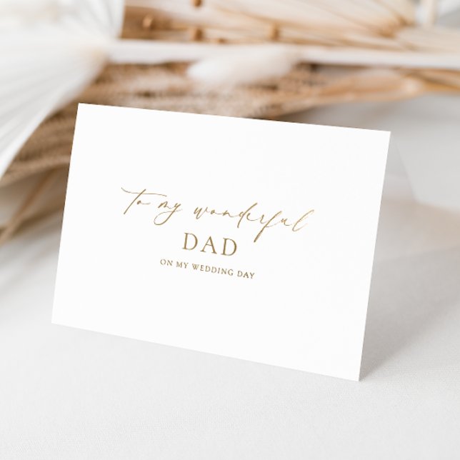 Ellesmere To My Wonderful Dad Wedding Day Foil Card (To My Dad Wedding Day Ellesmere)