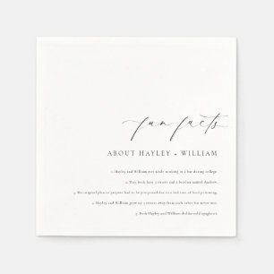 Ellesmere Wedding Fun Facts Napkin