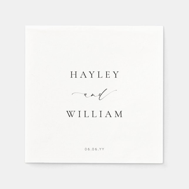 Ellesmere Wedding Names Napkin (Front)