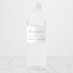 Ellesmere Wedding Thank You Water Bottle Label