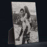 Ellesmere Welcome To Our Forever Wedding Welcome Plaque<br><div class="desc">Add the finishing touch to your wedding with this custom photo wedding welcome sign. Personalise the welcome sign with your own photo. The sign features a minimalist design with a script calligraphy heading. The script heading is an image that cannot be edited. All of the other text is fully editable....</div>