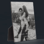 Ellesmere Welcome To Our Forever Wedding Welcome Plaque<br><div class="desc">Add the finishing touch to your wedding with this custom photo wedding welcome sign. Personalise the welcome sign with your own photo. The sign features a minimalist design with a script calligraphy heading. The script heading is an image that cannot be edited. All of the other text is fully editable....</div>