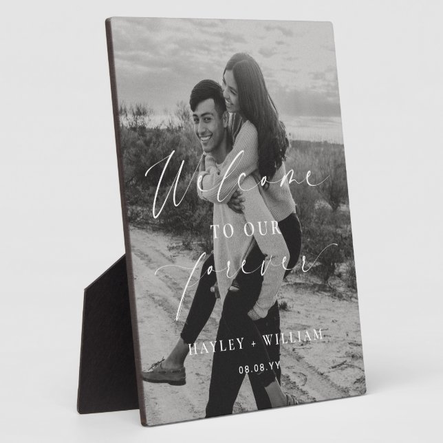 Ellesmere Welcome To Our Forever Wedding Welcome Plaque (Side)