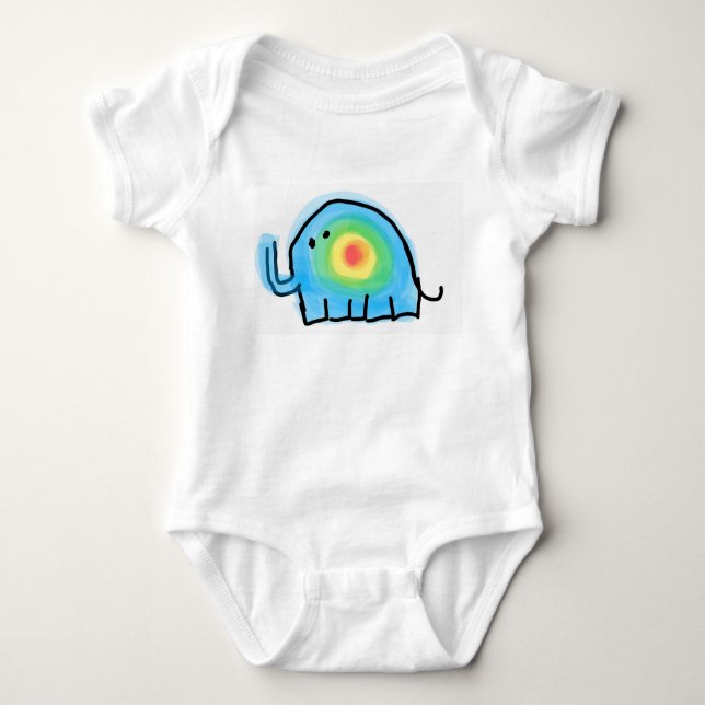 Elley Bow Says HelloT-Shirt Baby Bodysuit (Front)