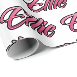 Ellie faded pink personalized gift paper