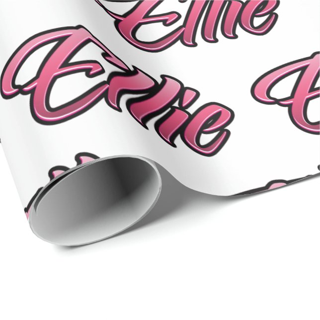 Ellie faded pink personalized gift paper (Roll Corner)