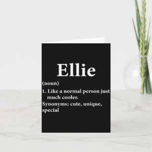 Ellie Name Definition Card