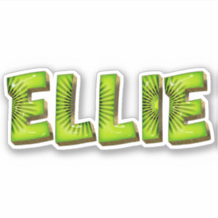 Ellie Name Kiwi Design Sticker