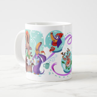 Ellie the Wienerdog® WeenDeer Holiday Mega Mug