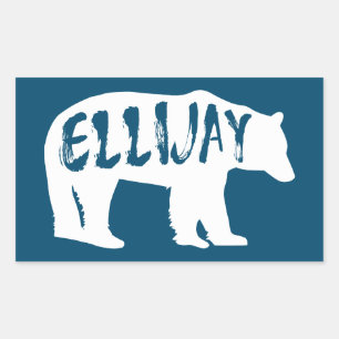 Ellijay Georgia Bear Rectangular Sticker