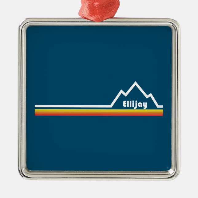 Ellijay Georgia Metal Tree Decoration (Front)