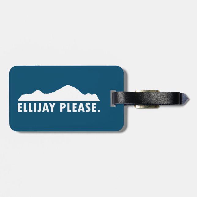 Ellijay Georgia Please Luggage Tag (Back Horizontal)