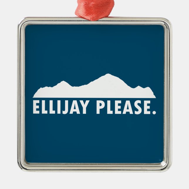 Ellijay Georgia Please Metal Tree Decoration (Front)