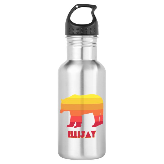 Ellijay Georgia Rainbow Bear 532 Ml Water Bottle (Front)