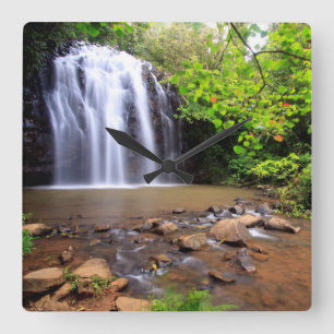 Ellinjaa waterfall, Australia Square Wall Clock