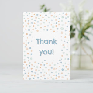 Elliot Confetti Watercolor Dots Thank You Card