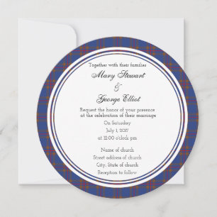 Elliot Scottish Wedding Round Invitation