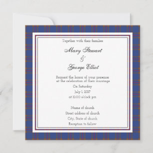 Elliot Scottish Wedding Square Invitation