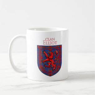 Elliot Tartan Scottish Plaid Lion Rampant Coffee Mug