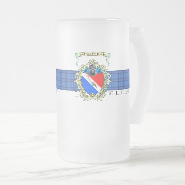 Elliott Crest & Tartan Mug (Front Right)