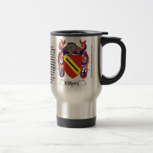 Elliott Family Coat of Arms on a Travel Mug