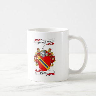 ELLIOTT FAMILY CREST -  ELLIOTT COAT OF ARMS COFFEE MUG