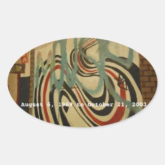 elliott smith memorial wall oval sticker