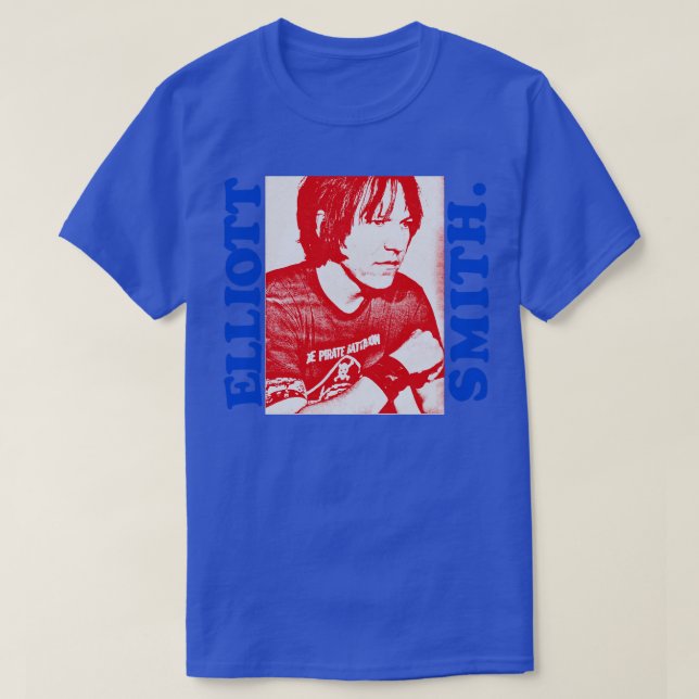 Elliott Smith Retro Styled Fan Art Design T-Shirt (Design Front)