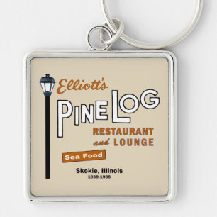Elliott's Pine Log Restaurant, Skokie, IL. 1939-88 Key Ring