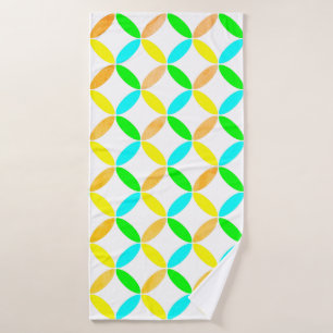 Ellipse Pattern Abstract Art Bath Towel